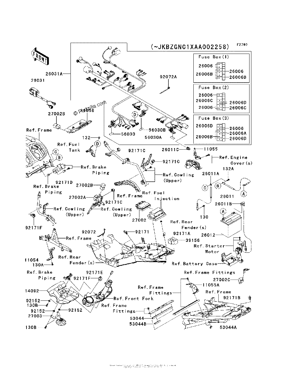 Diagrama de CHASSIS ELECTRICAL EQUIPMENT