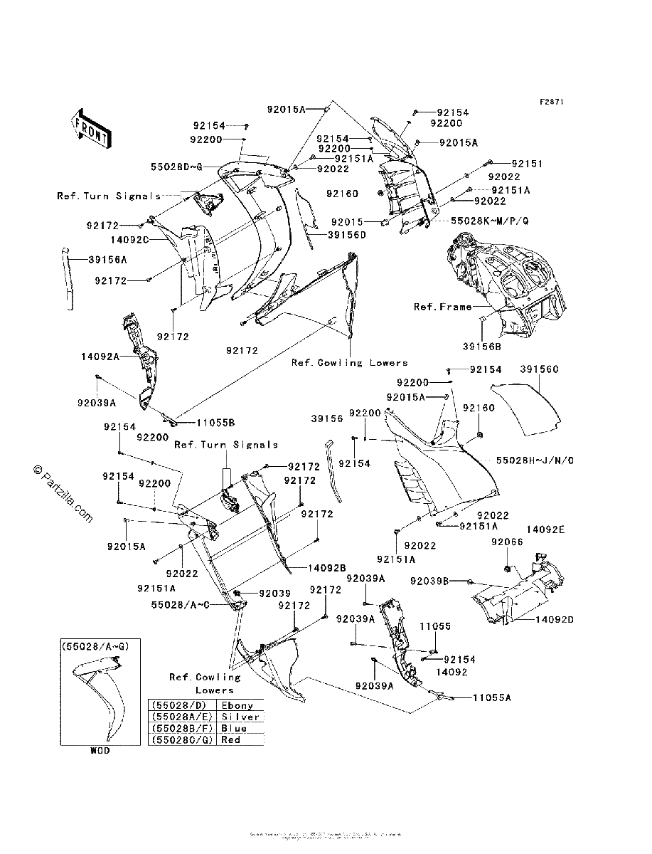 Diagrama de COWLING CENTER CAF CCF