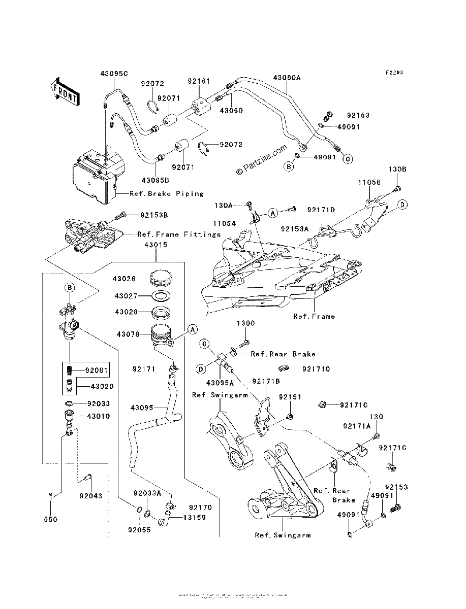 Diagrama de REAR MASTER CYLINDER