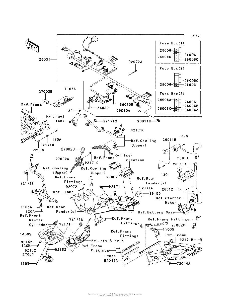 Diagrama de CHASSIS ELECTRICAL EQUIPMENT