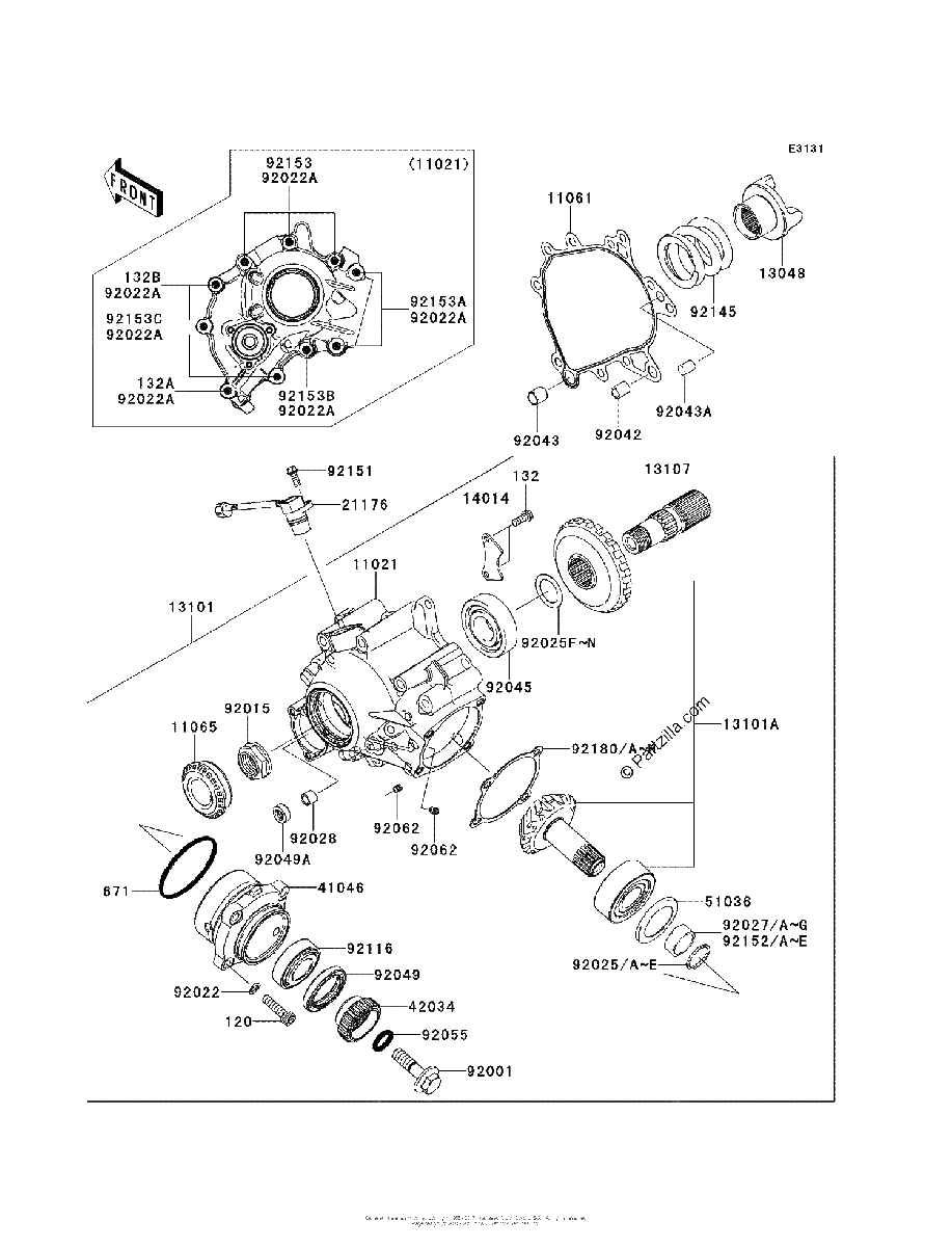 Diagrama de FRONT BEVEL GEAR