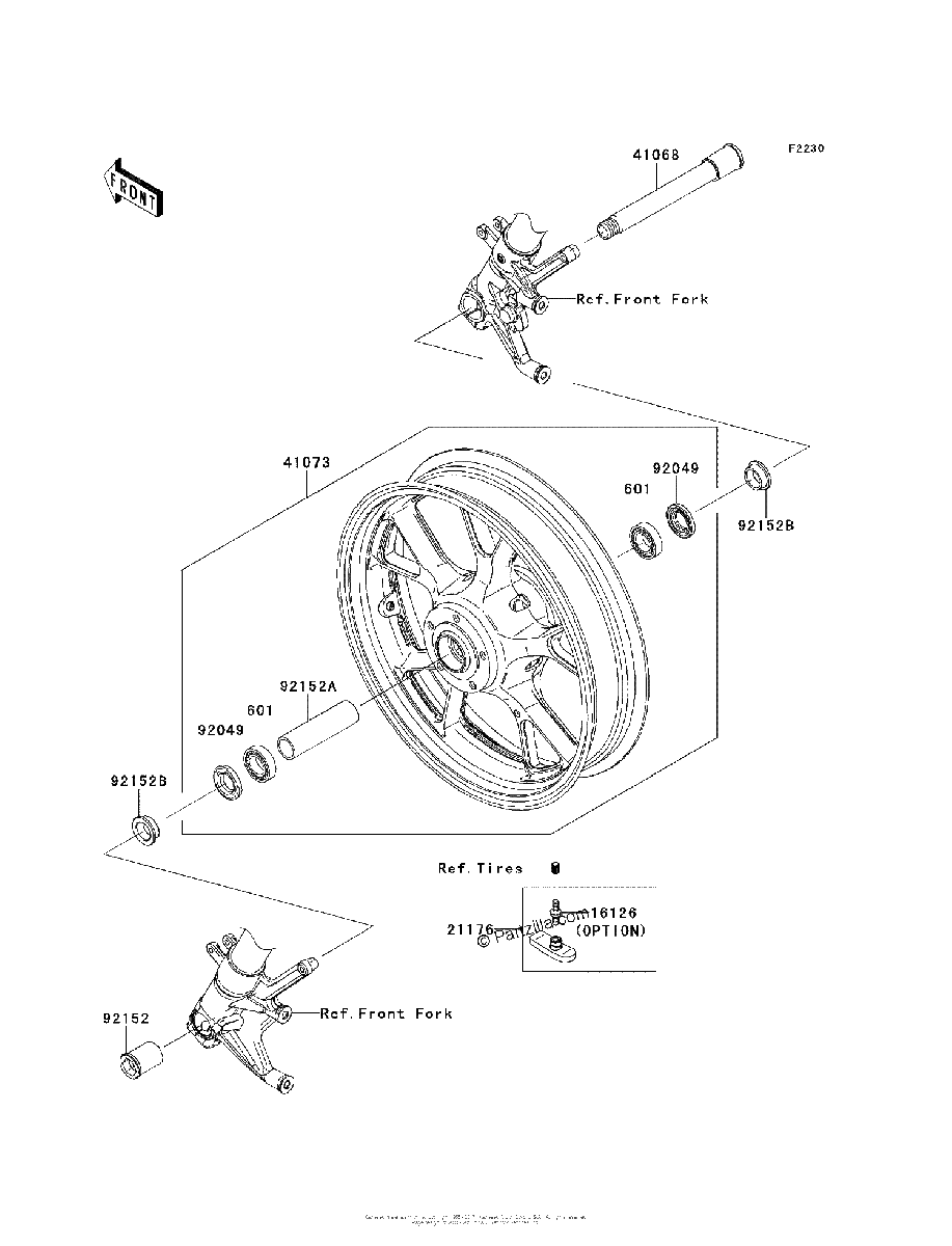 Diagrama de FRONT WHEEL