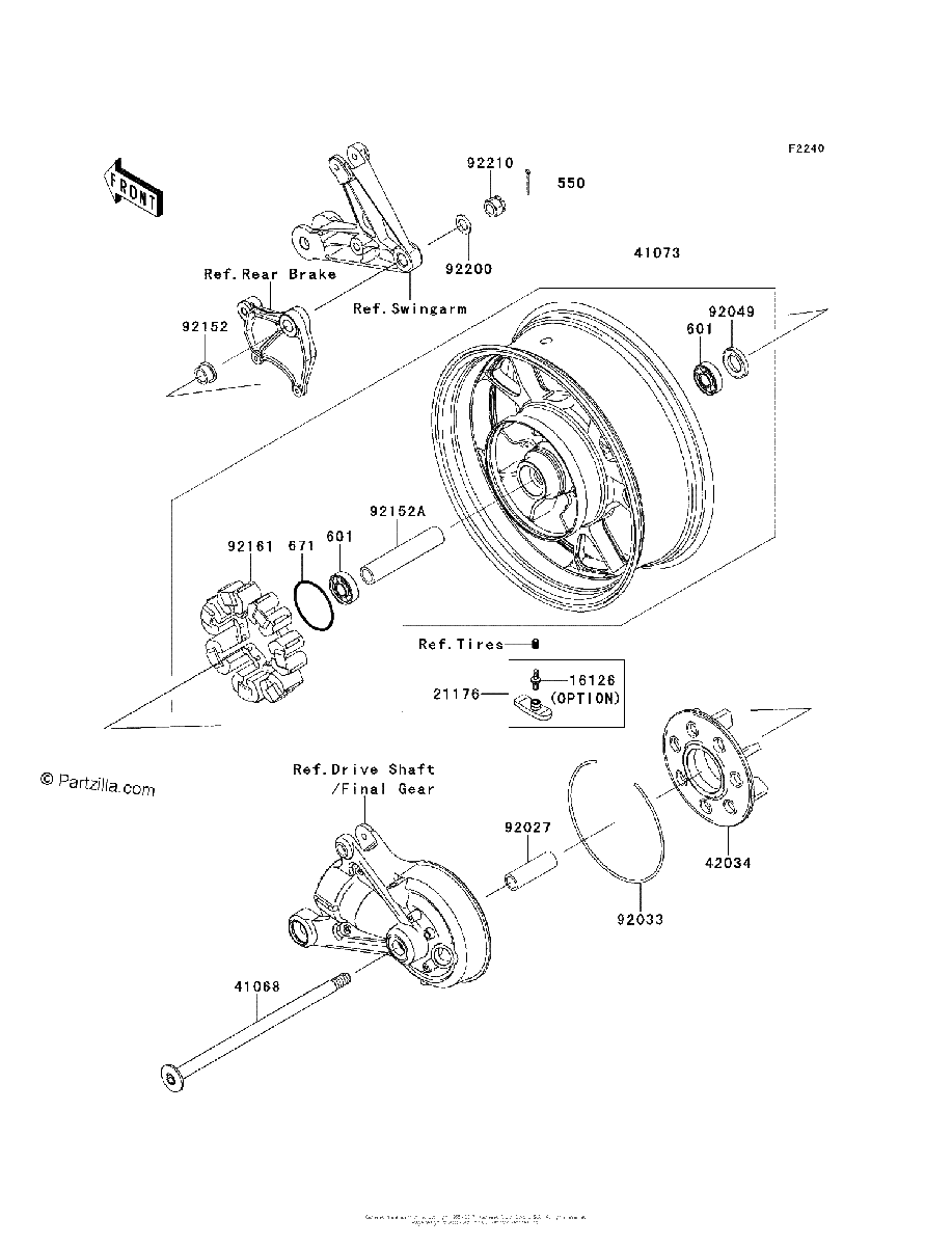 Diagrama de REAR WHEEL CHAIN