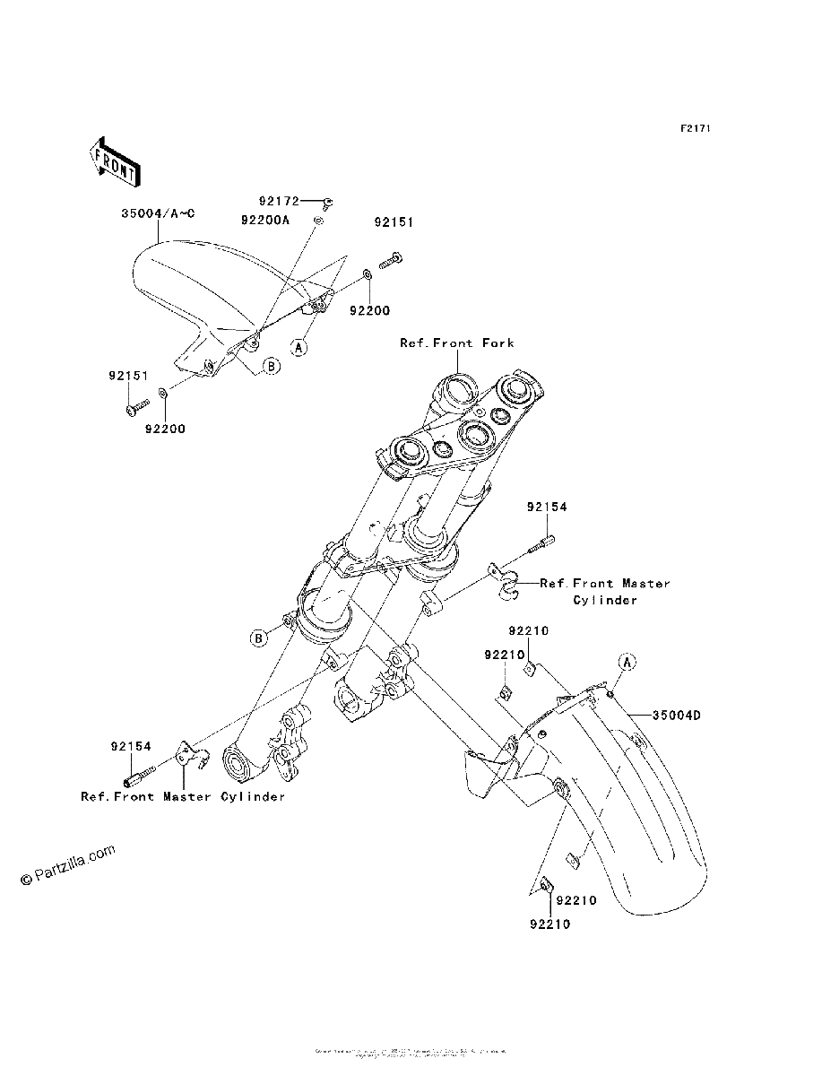 Diagrama de FRONT FENDER S