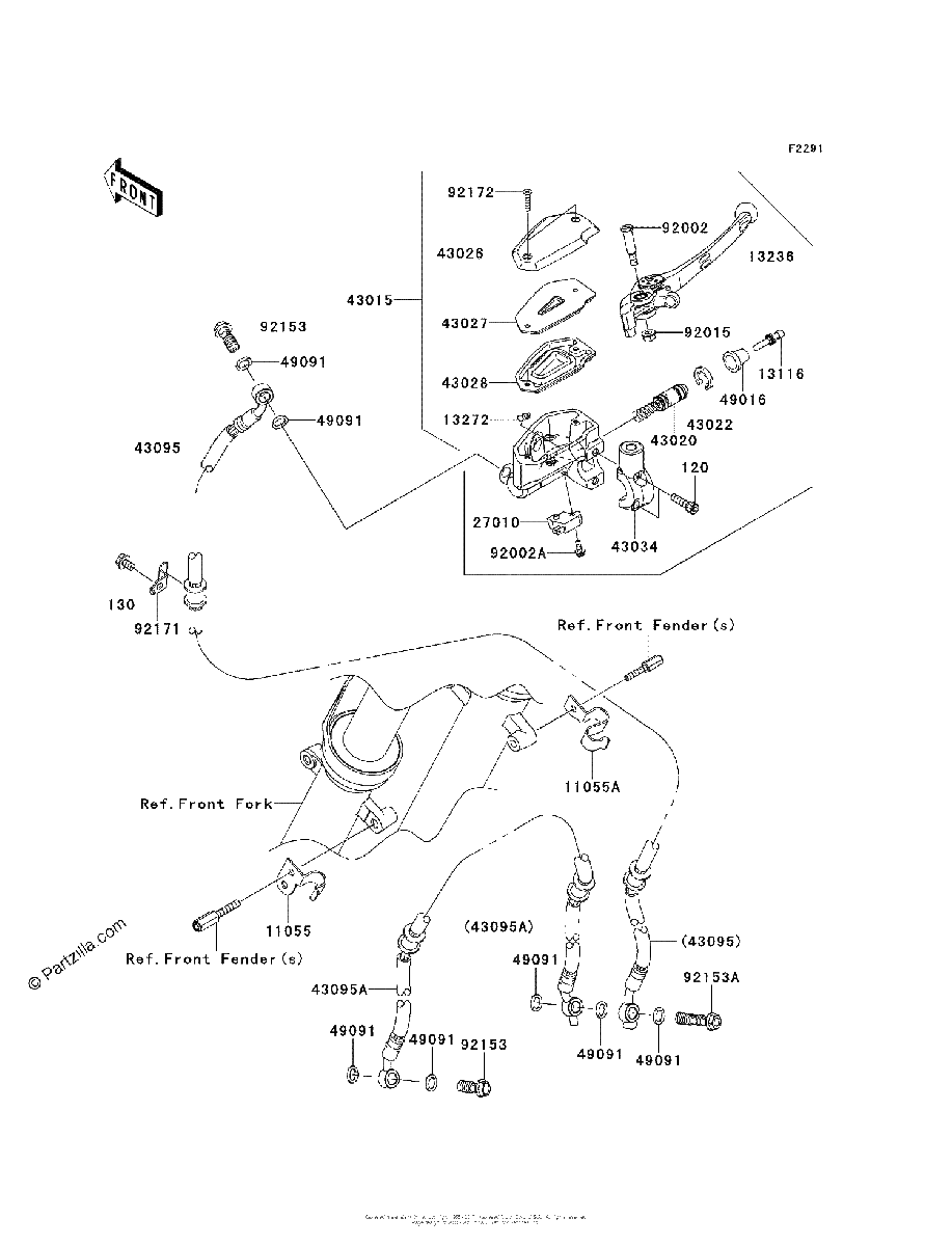 Diagrama de FRONT MASTER CYLINDER