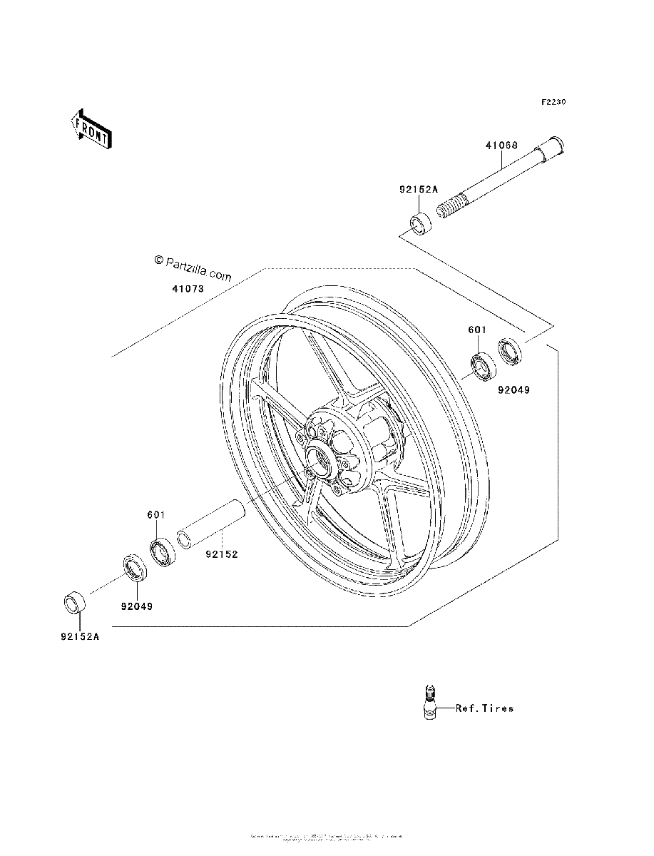 Diagrama de FRONT WHEEL