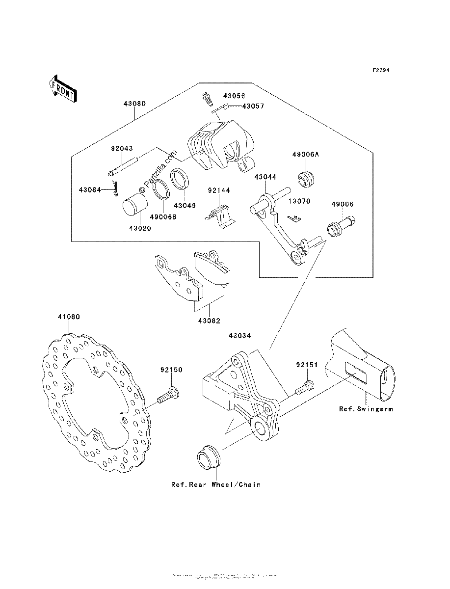 Diagrama de REAR BRAKE