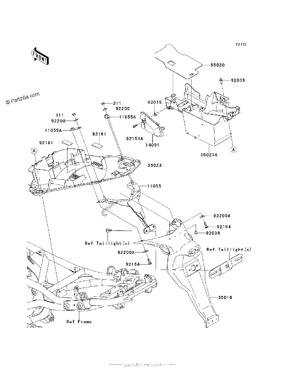 Diagrama de REAR FENDER S