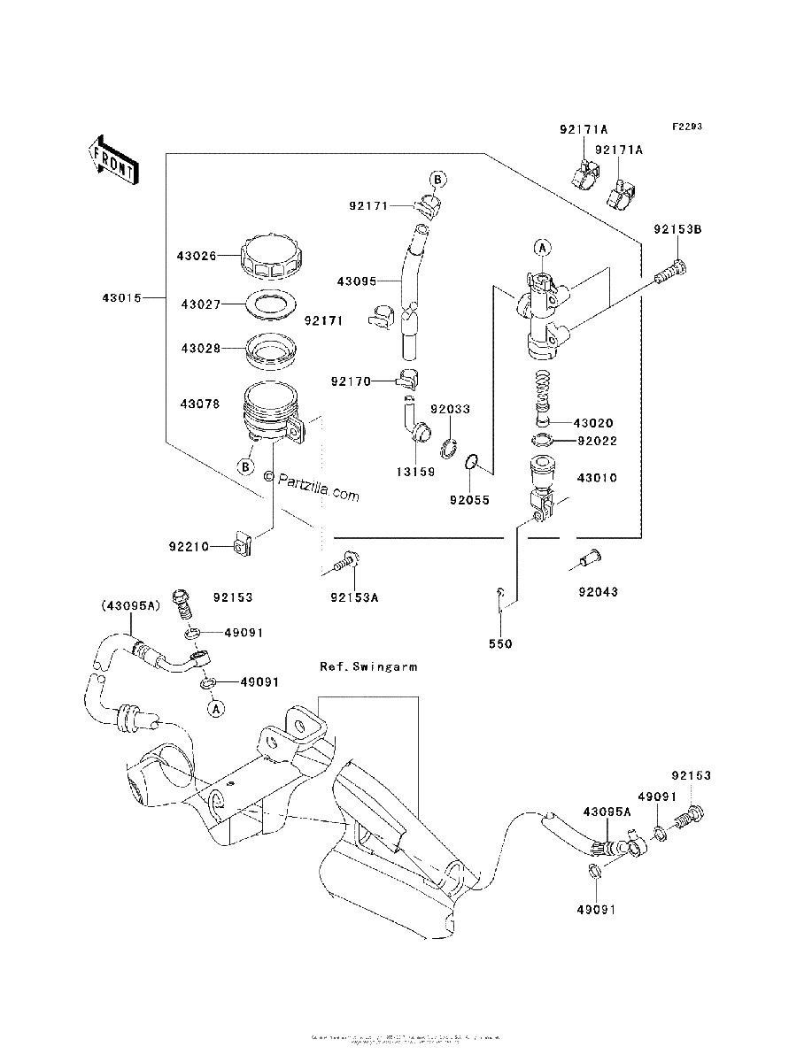 Diagrama de REAR MASTER CYLINDER