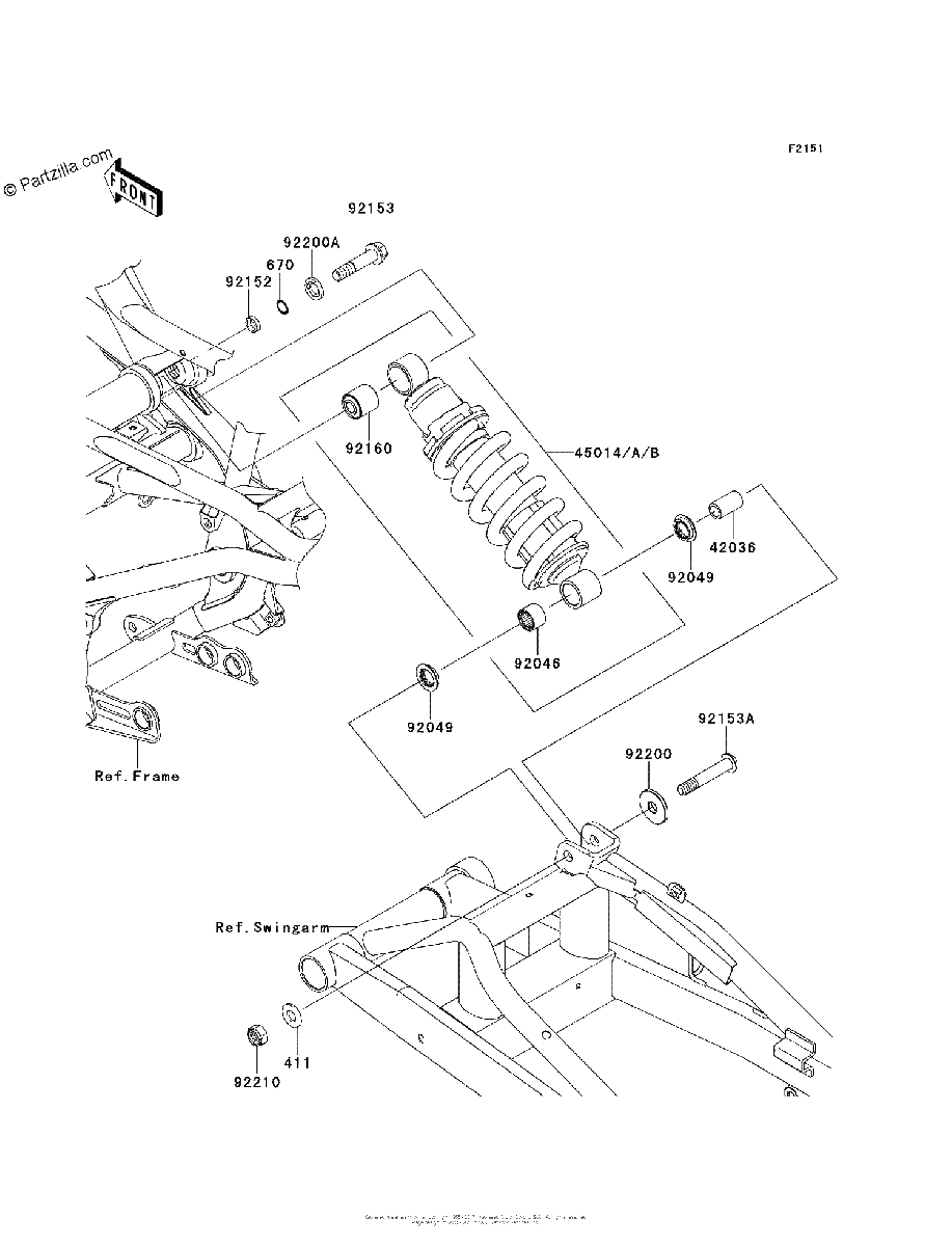 Diagrama de SUSPENSION SHOCK ABSORBER