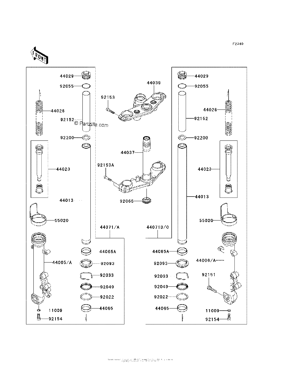 Diagrama de FRONT FORK