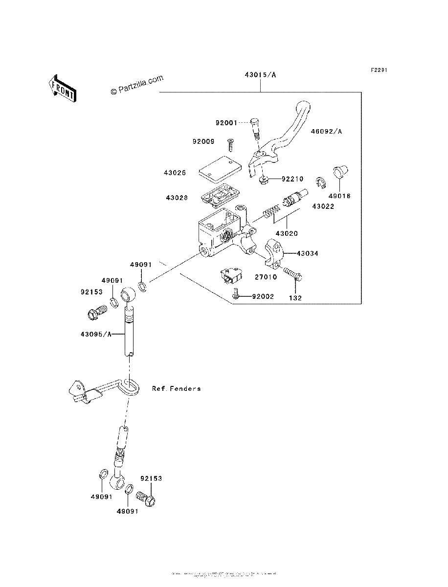 Diagrama de FRONT MASTER CYLINDER