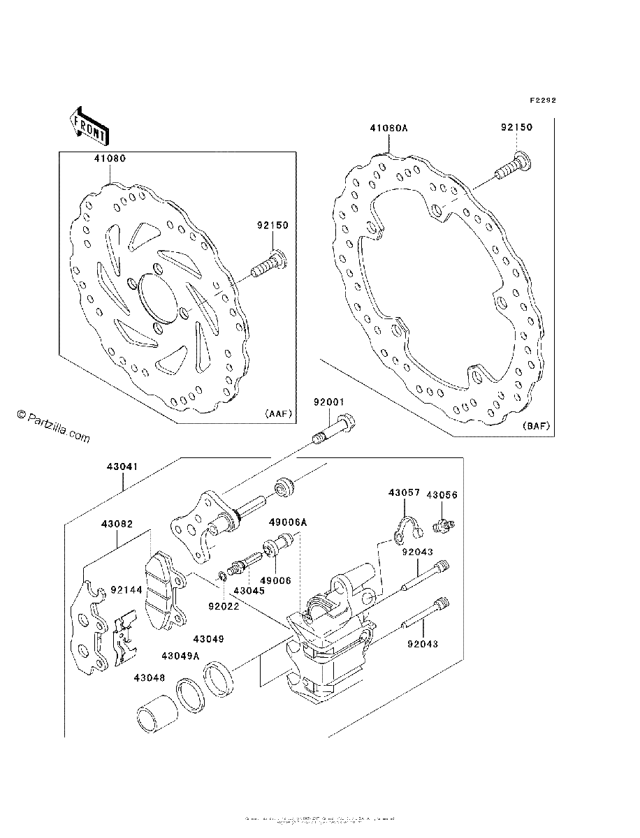 Diagrama de FRONT BRAKE