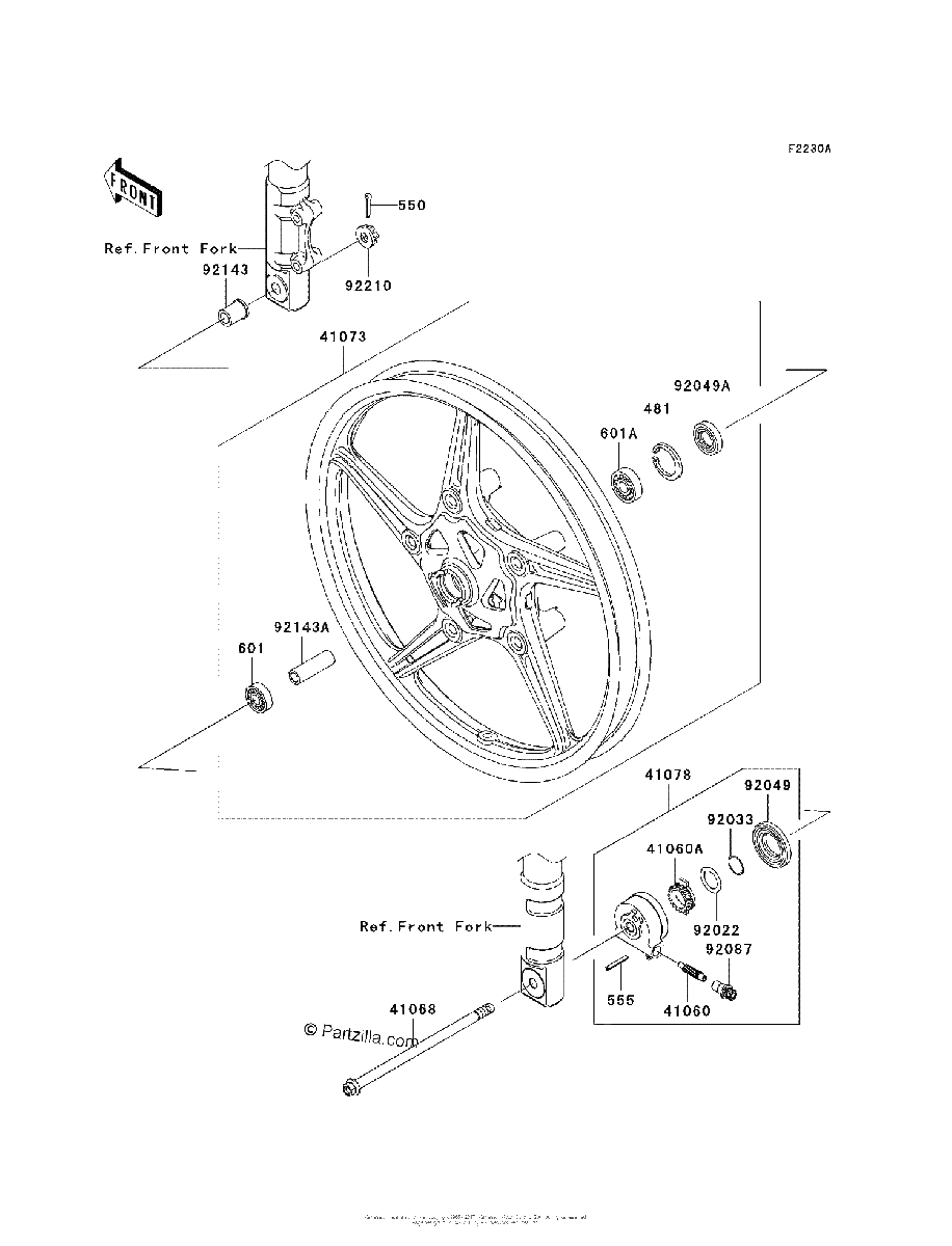 Diagrama de FRONT HUB BAF