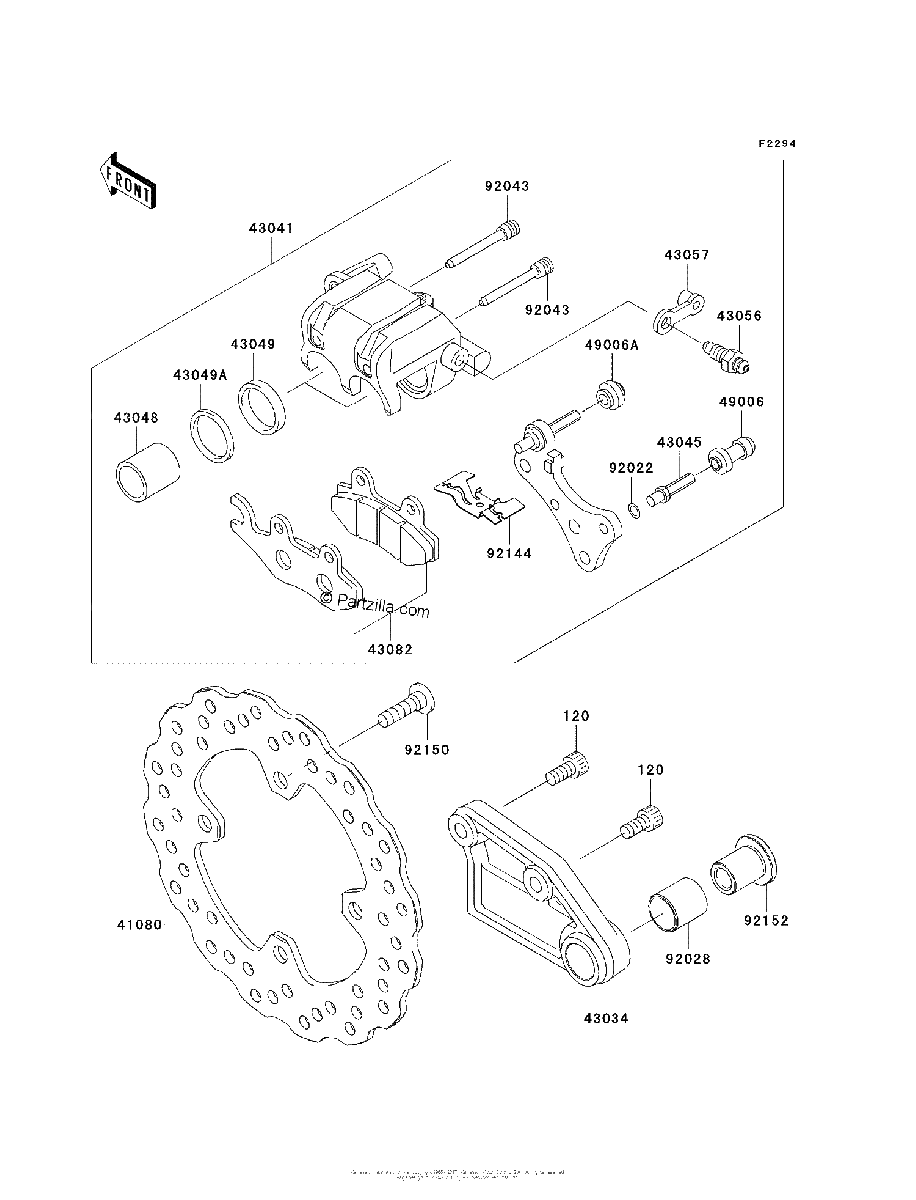Diagrama de REAR BRAKE BAF