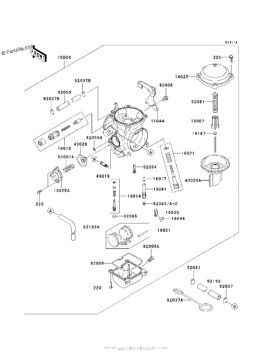 Diagrama de CARBURETOR EAF CN US