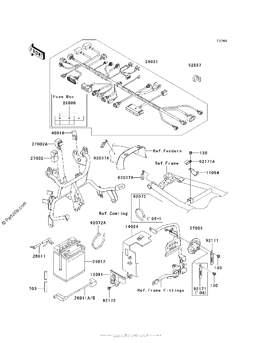 Diagrama de CHASSIS ELECTRICAL EQUIPMENT