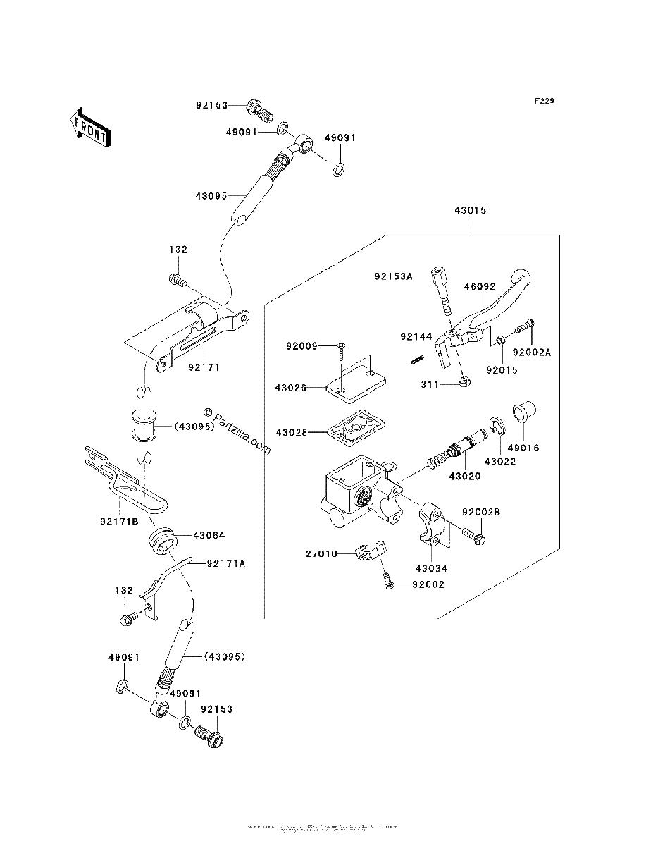 Diagrama de FRONT MASTER CYLINDER