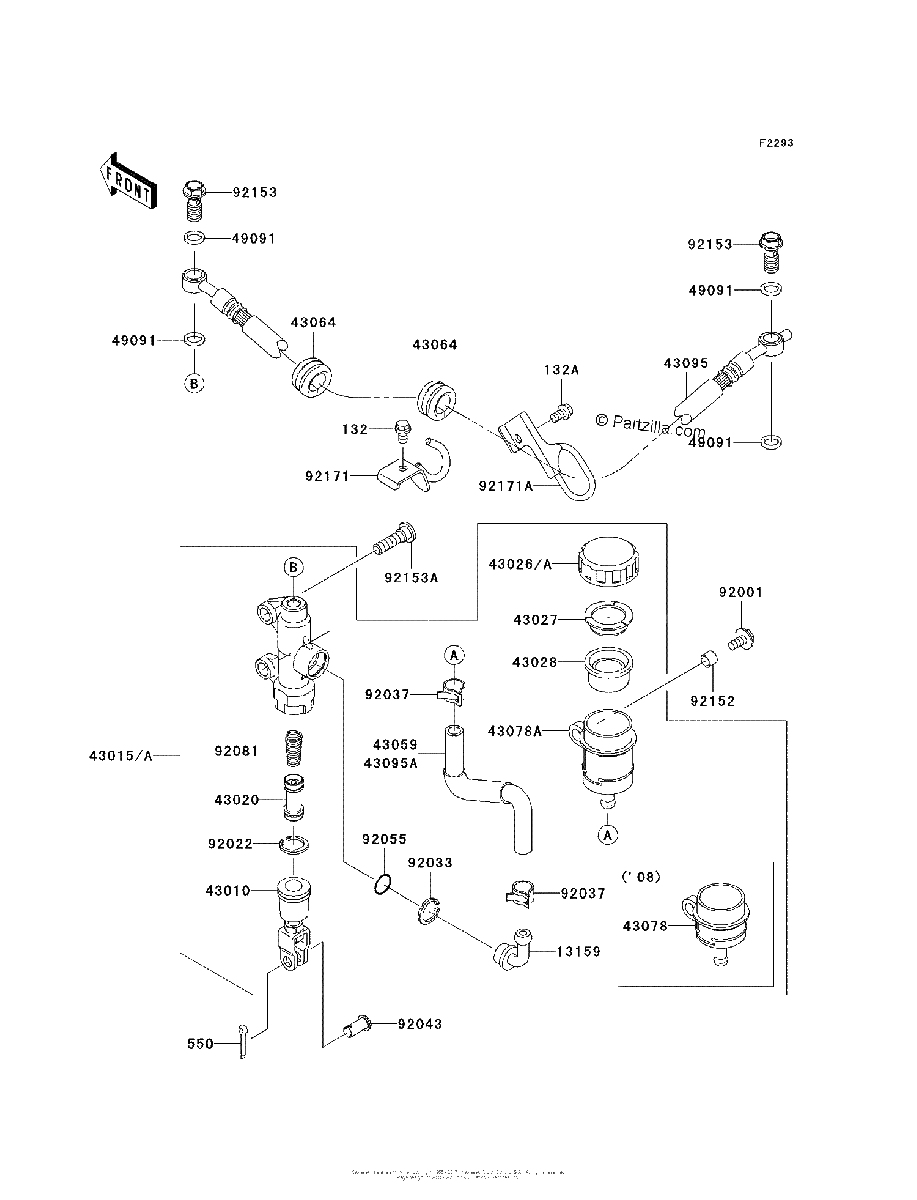 Diagrama de REAR MASTER CYLINDER