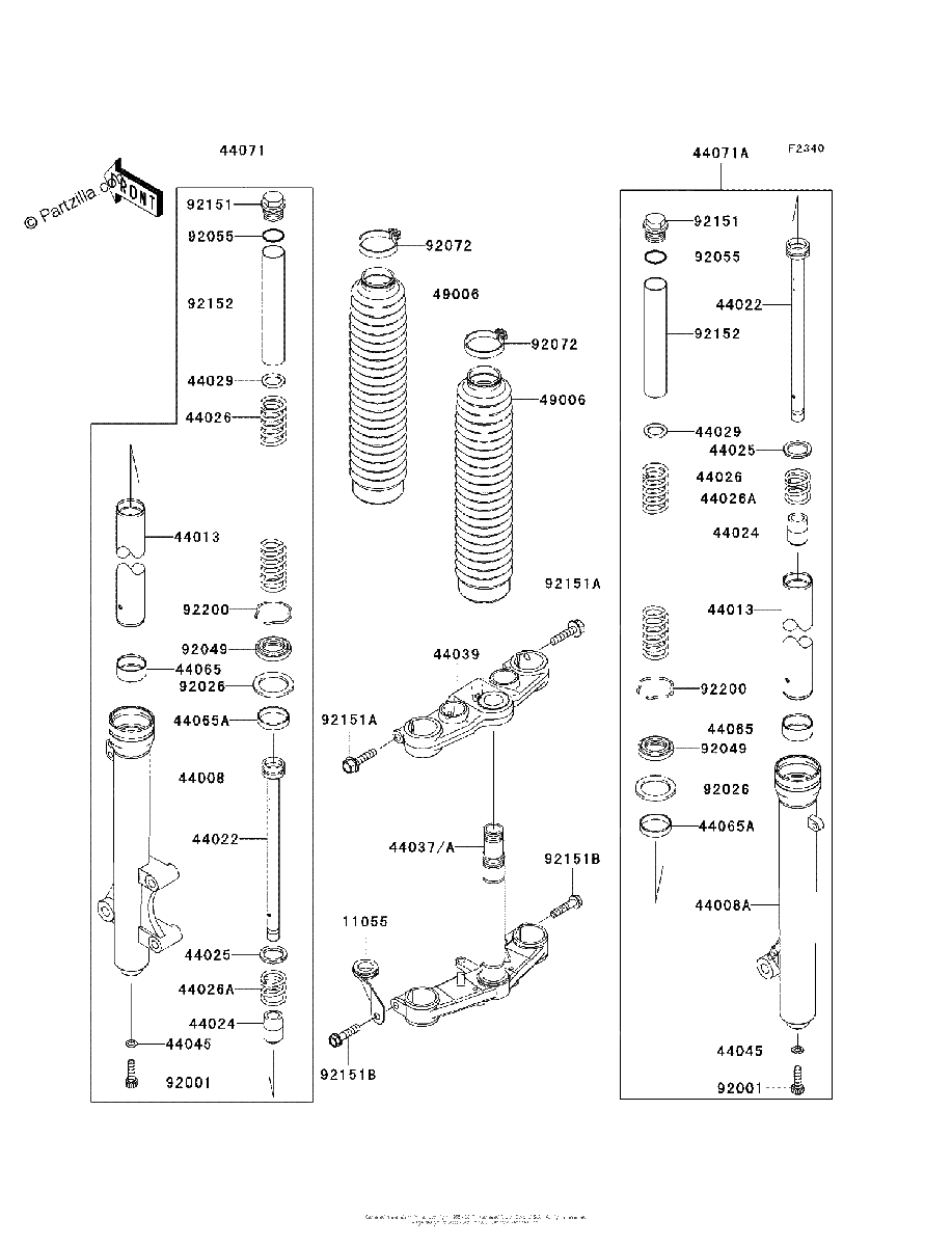 Diagrama de FRONT FORK