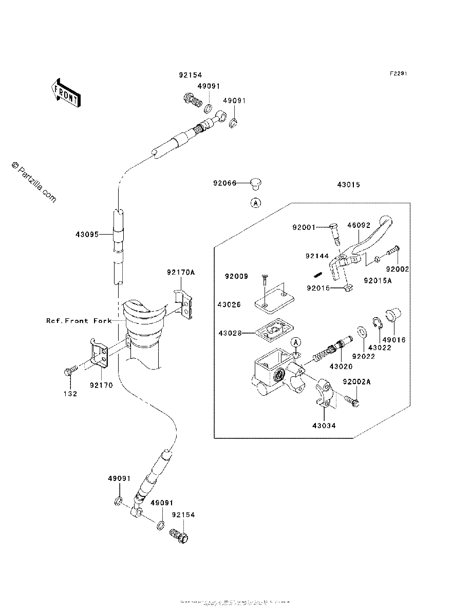 Diagrama de FRONT MASTER CYLINDER