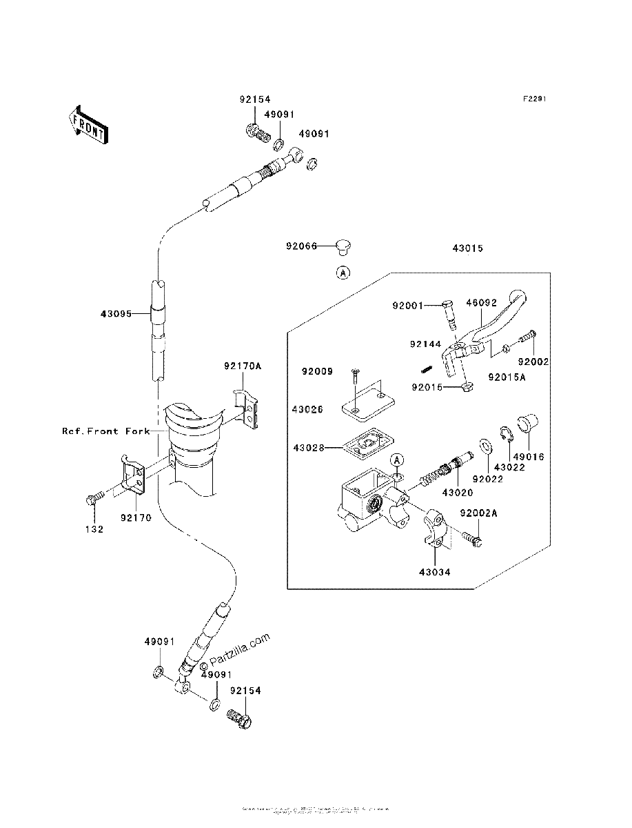 Diagrama de FRONT MASTER CYLINDER