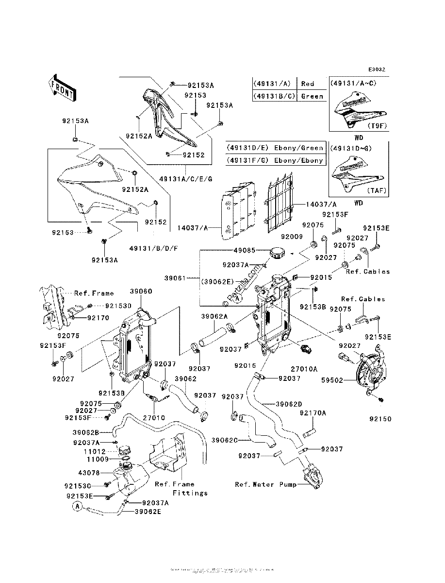 Diagrama de RADIATOR T9F TAF