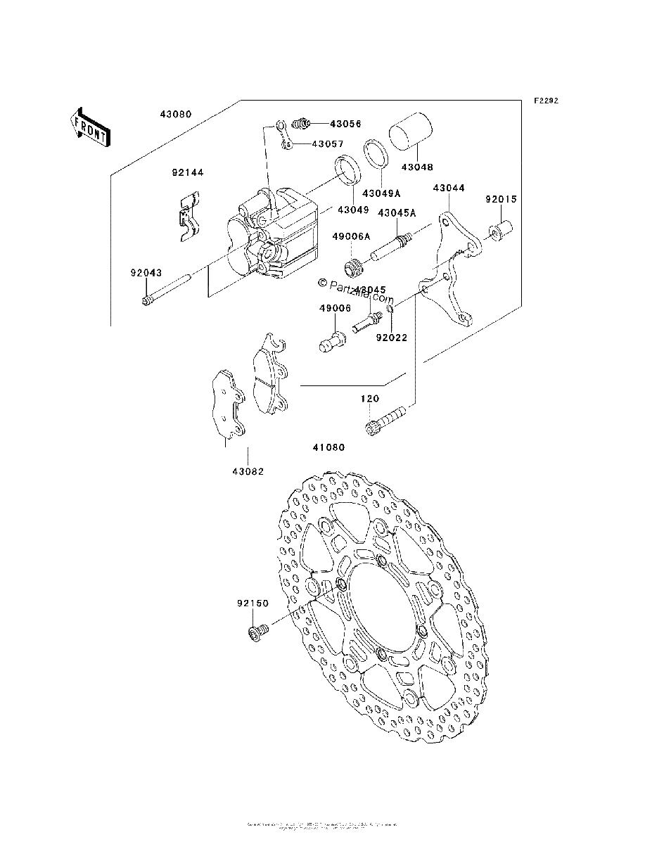 Diagrama de FRONT BRAKE