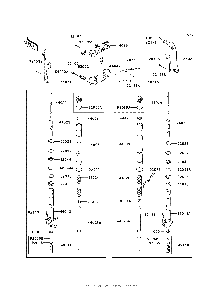 Diagrama de FRONT FORK