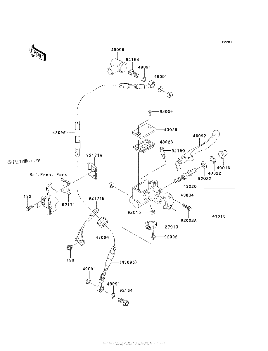 Diagrama de FRONT MASTER CYLINDER