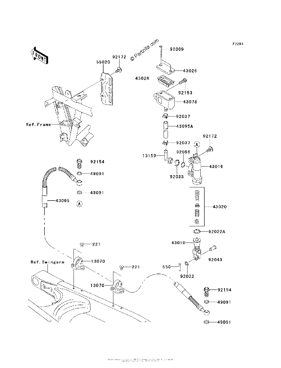 Diagrama de REAR MASTER CYLINDER
