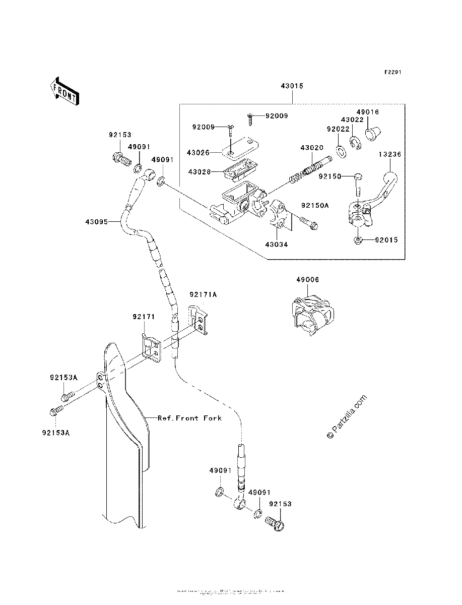 Diagrama de FRONT MASTER CYLINDER