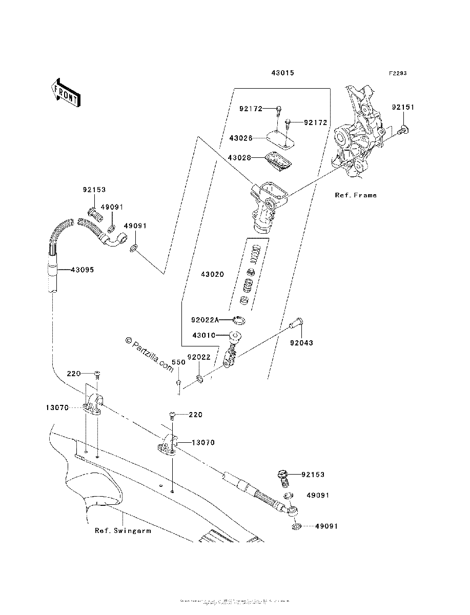 Diagrama de REAR MASTER CYLINDER