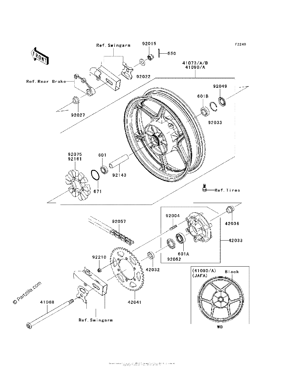 Diagrama de REAR WHEEL CHAIN
