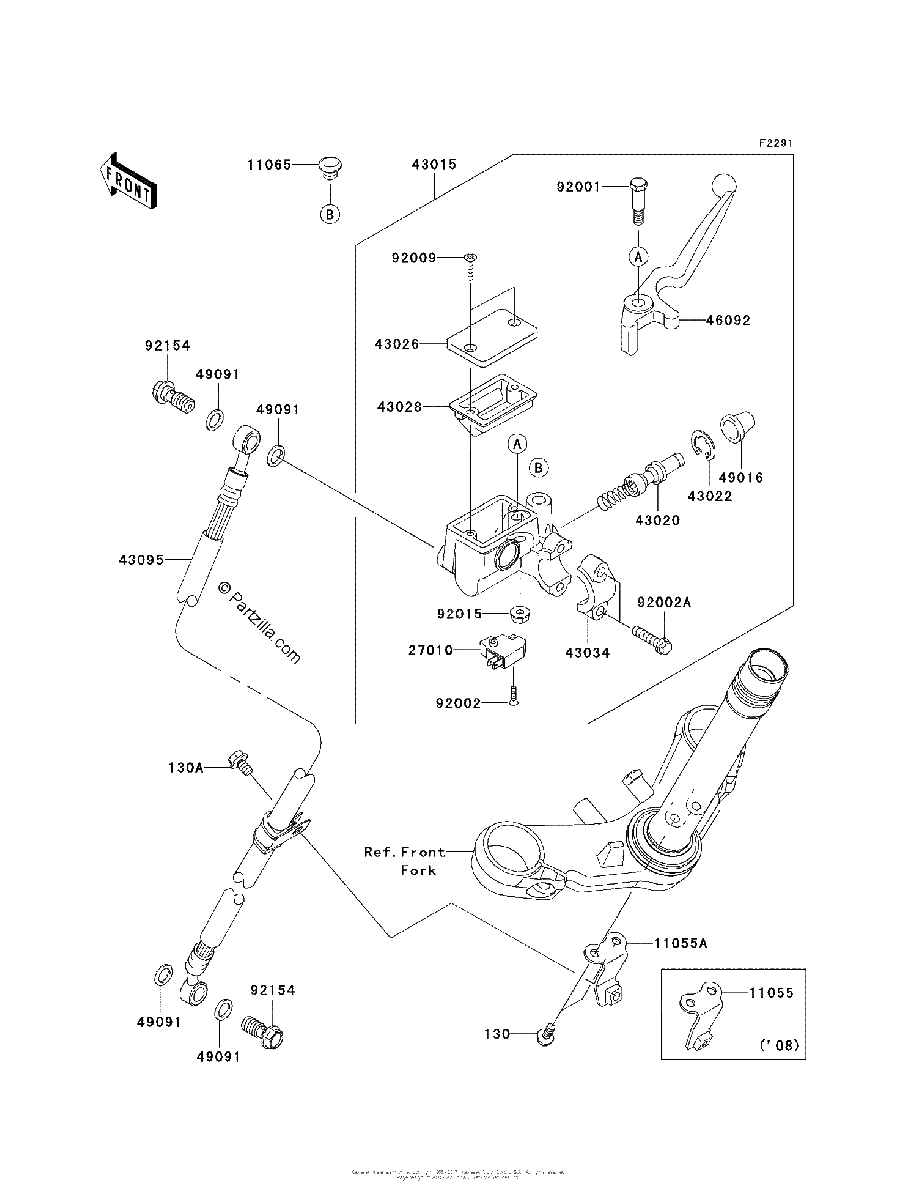 Diagrama de FRONT MASTER CYLINDER