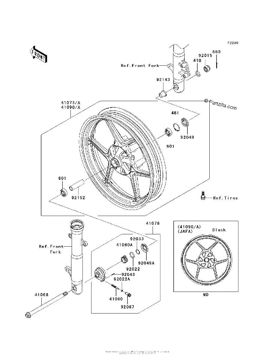 Diagrama de FRONT WHEEL