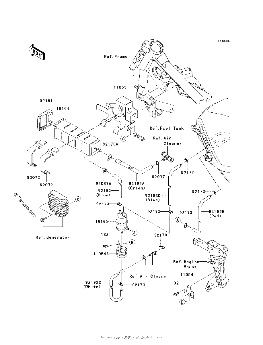 Diagrama de FUEL EVAPORATIVE SYSTEM J9F JAFA