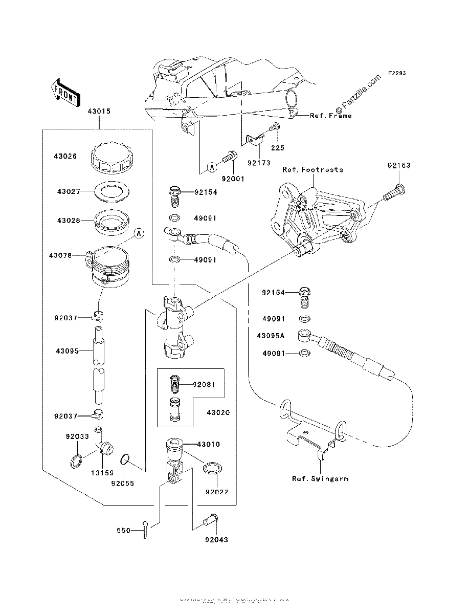 Diagrama de REAR MASTER CYLINDER