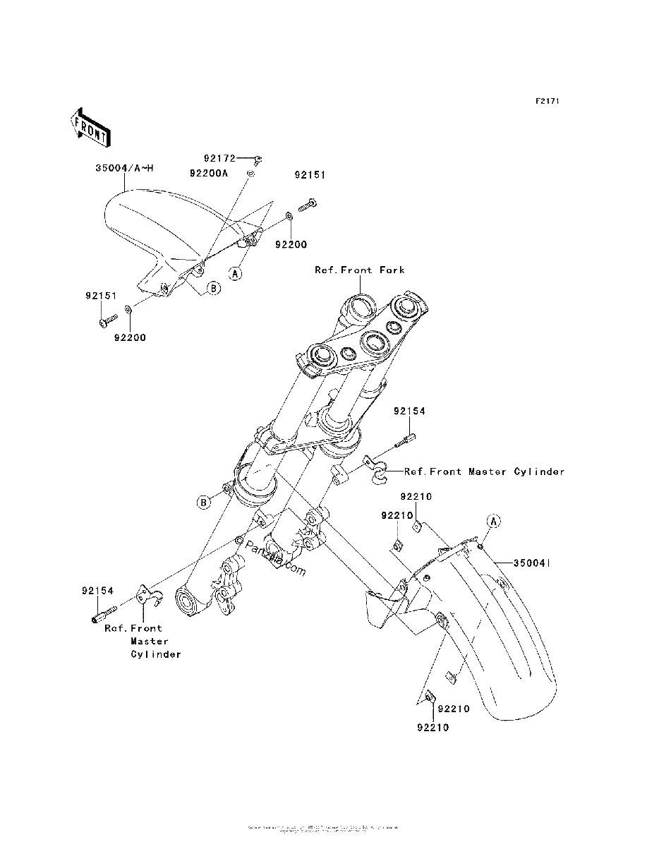 Diagrama de FRONT FENDER S
