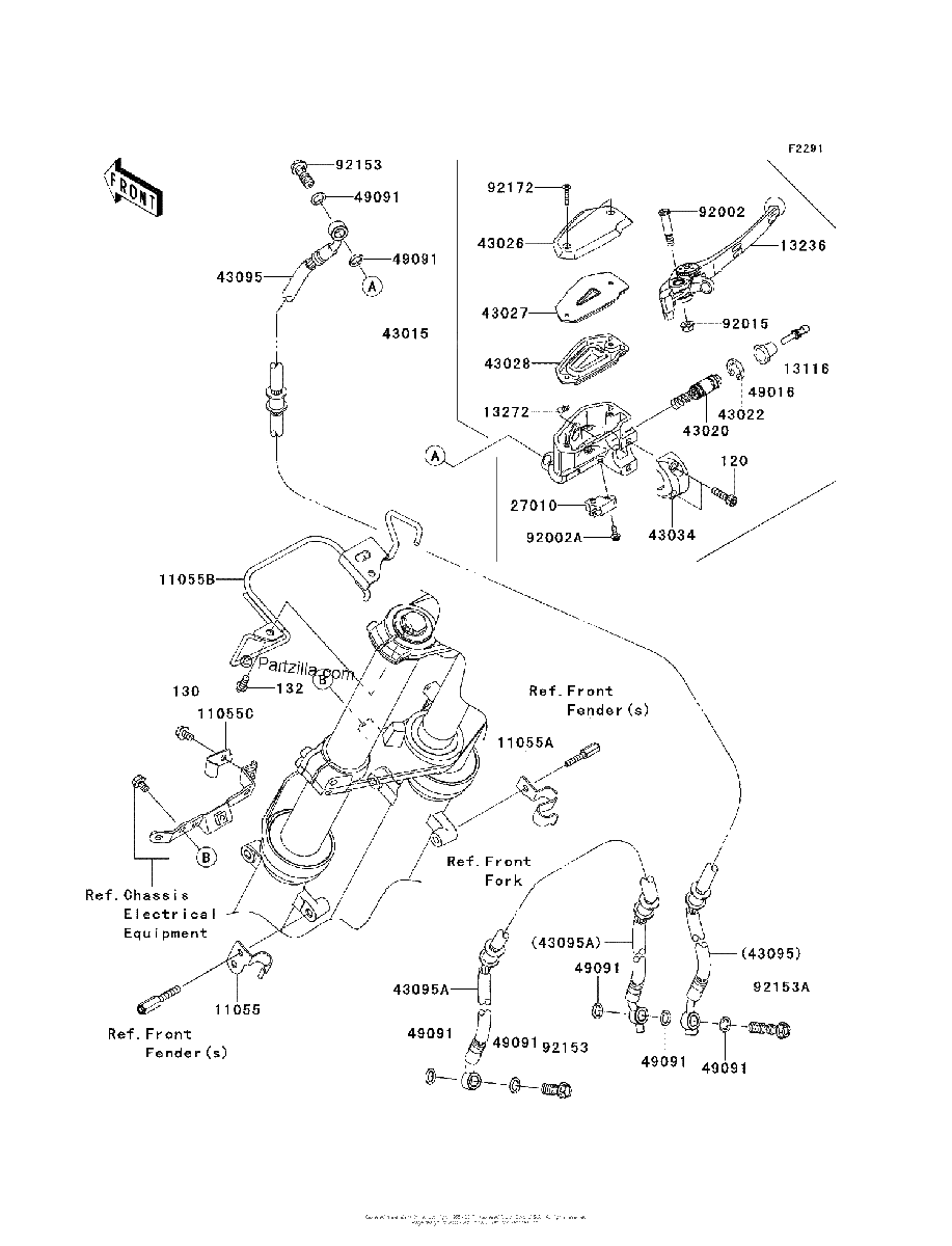 Diagrama de FRONT MASTER CYLINDER