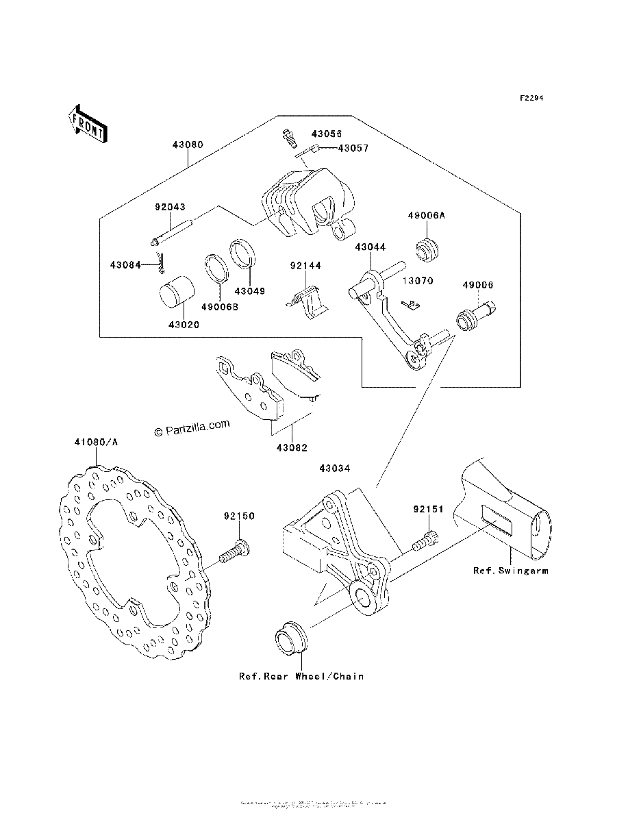 Diagrama de REAR BRAKE