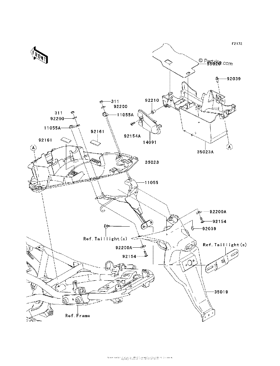 Diagrama de REAR FENDER S
