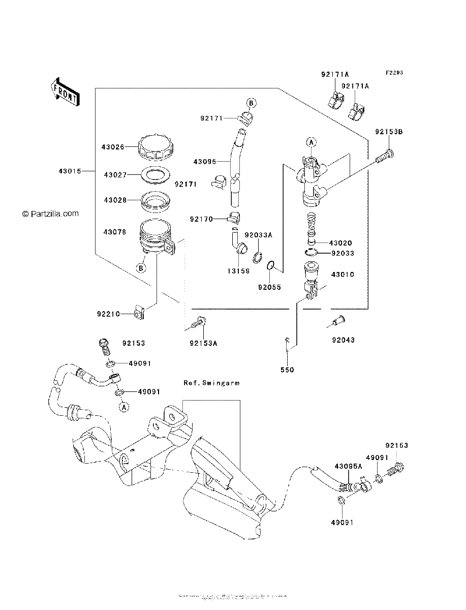 Diagrama de REAR MASTER CYLINDER