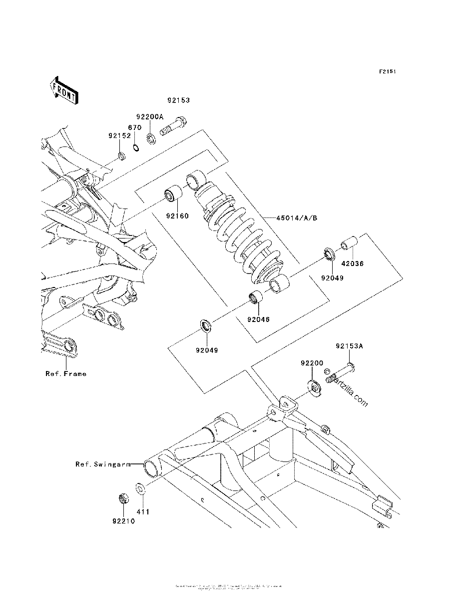 Diagrama de SUSPENSION SHOCK ABSORBER