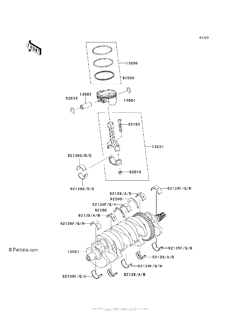 Diagrama de CRANKSHAFT PISTON S