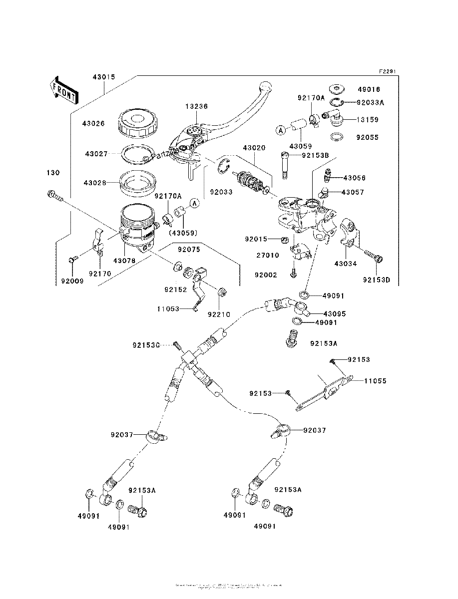 Diagrama de FRONT MASTER CYLINDER