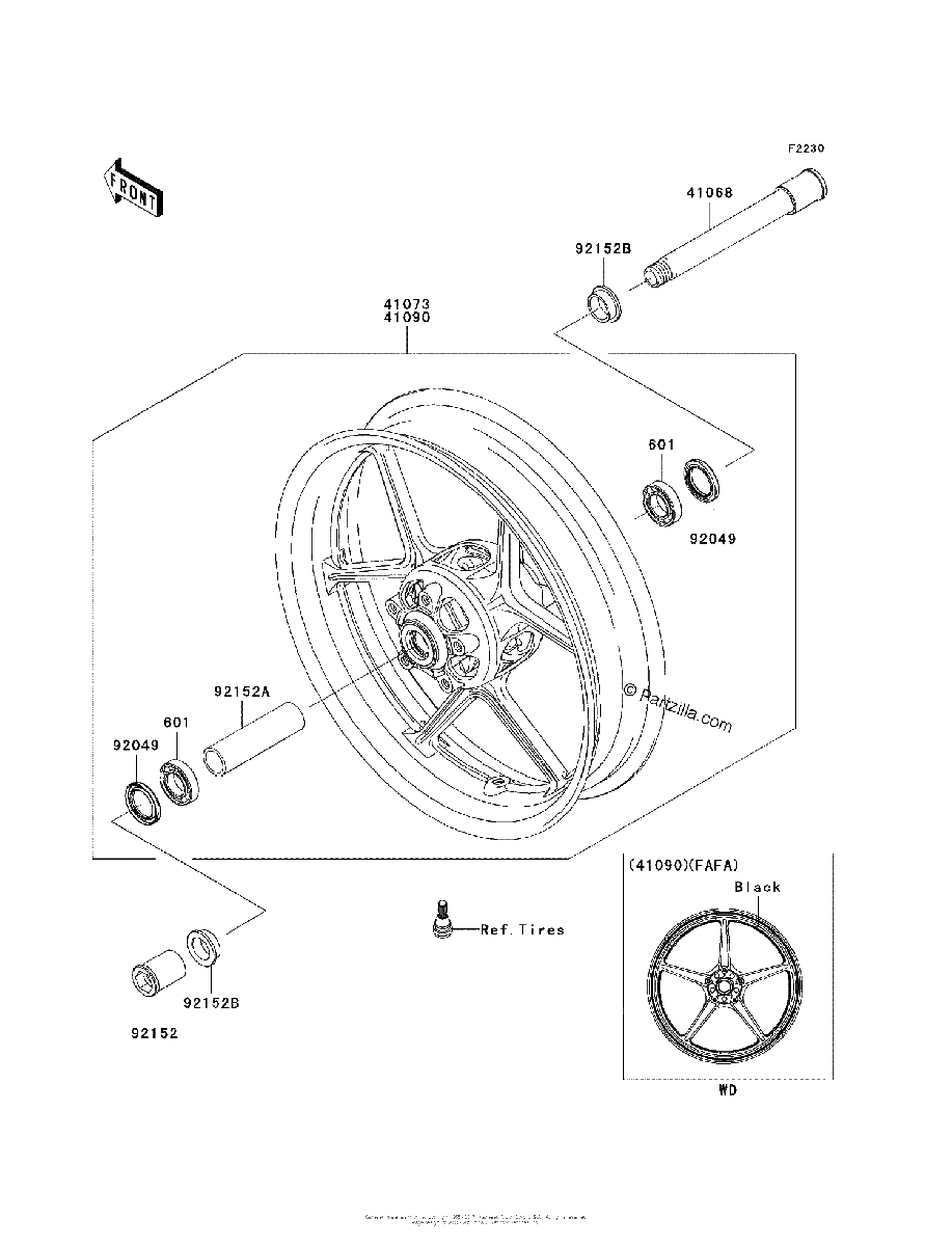 Diagrama de FRONT WHEEL