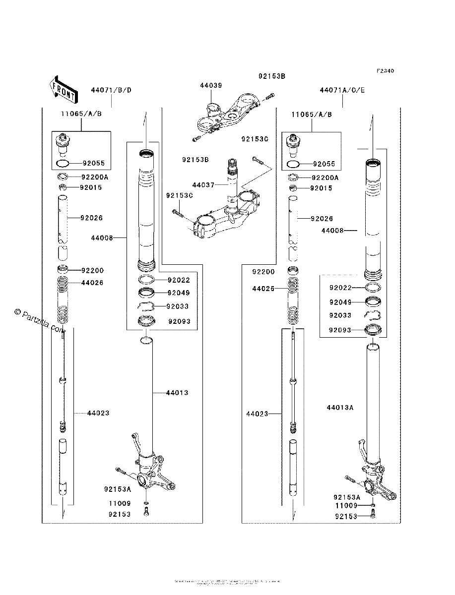 Diagrama de FRONT FORK