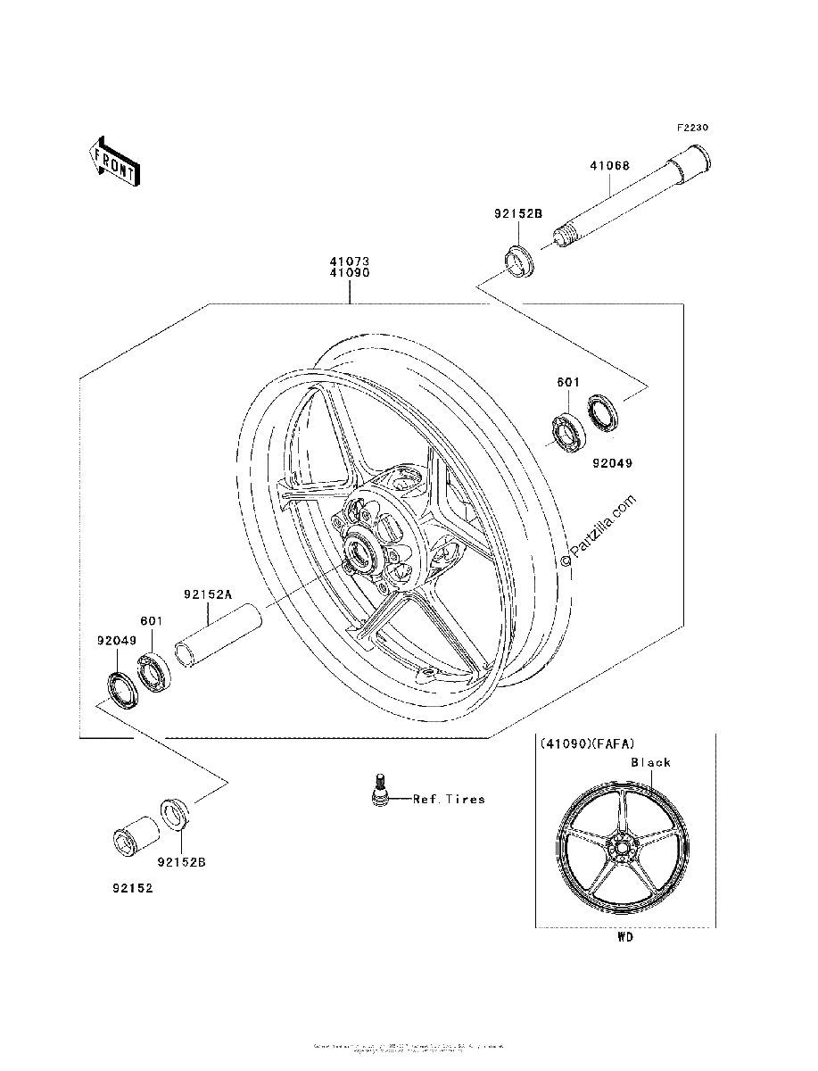 Diagrama de FRONT WHEEL