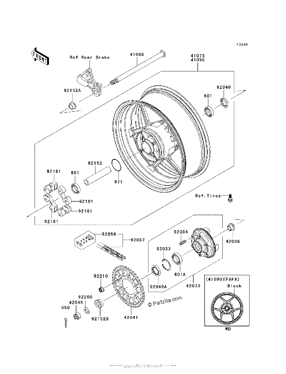 Diagrama de REAR WHEEL CHAIN